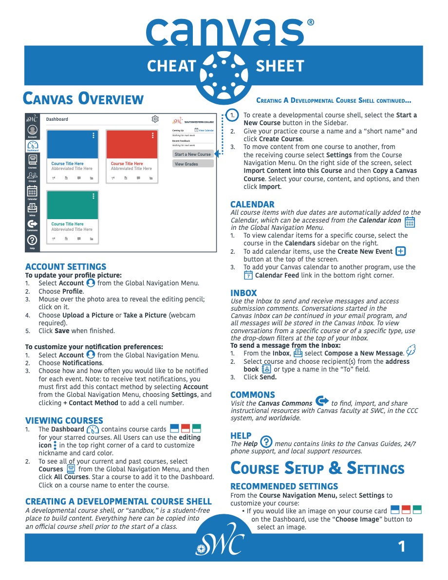 Canvas Cheat sheet page 1 – Angela Jones Art