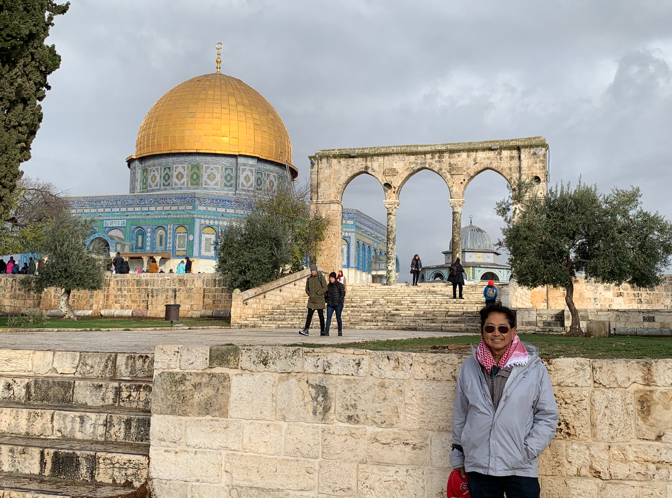 The author, Marcel, standing near entrance steps to the Temple Mount