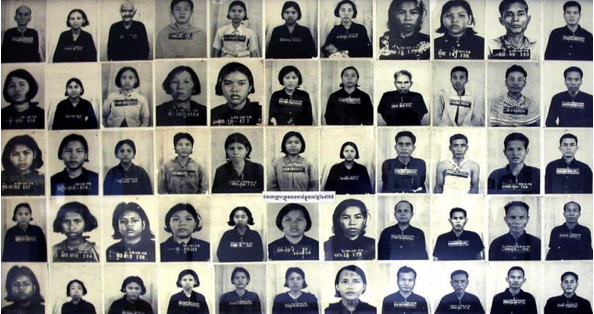An image of young kids ended by genocide by Pol Pot of Khmer Rouge.
